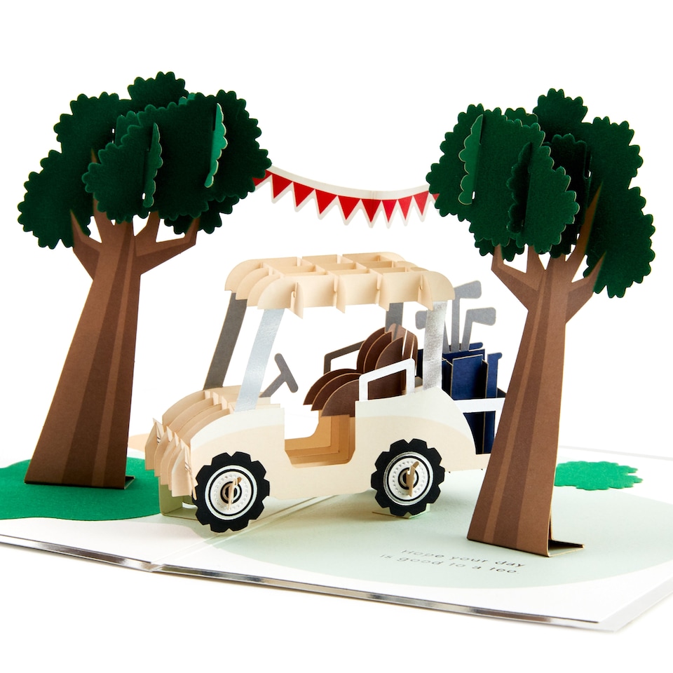 image 1 of Hallmark Father's Day Card - 3D Pop Up Golf Course Design