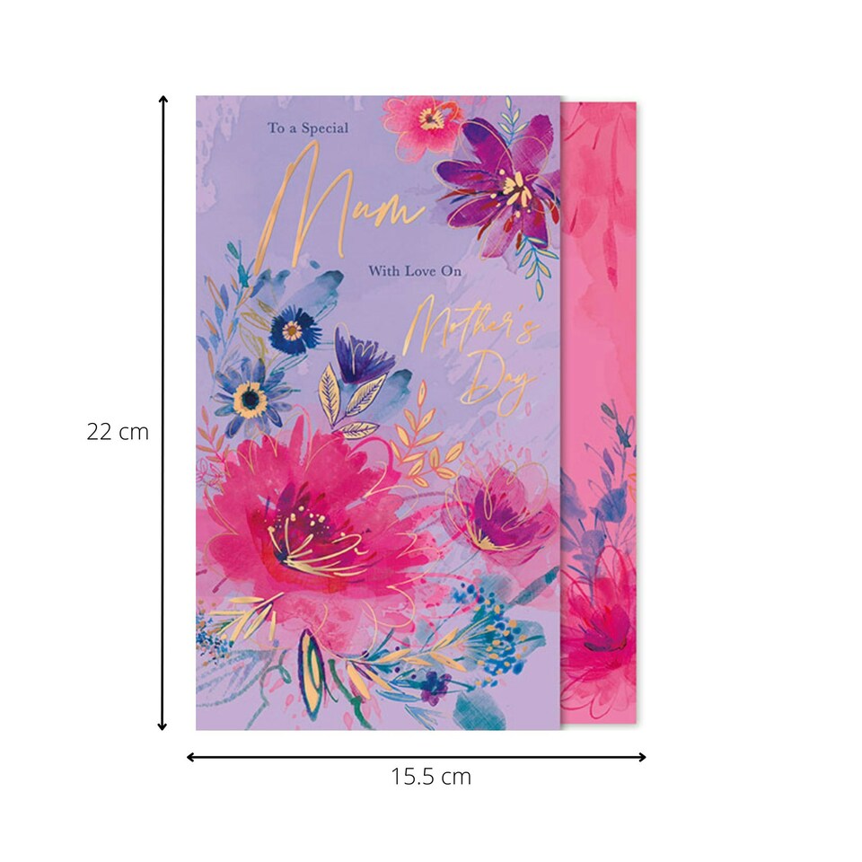 image 1 of Words 'n' Wishes Mother's Day Card to my Mum on Mother's Day, 22 x 15.5 cms, Multi-coloured