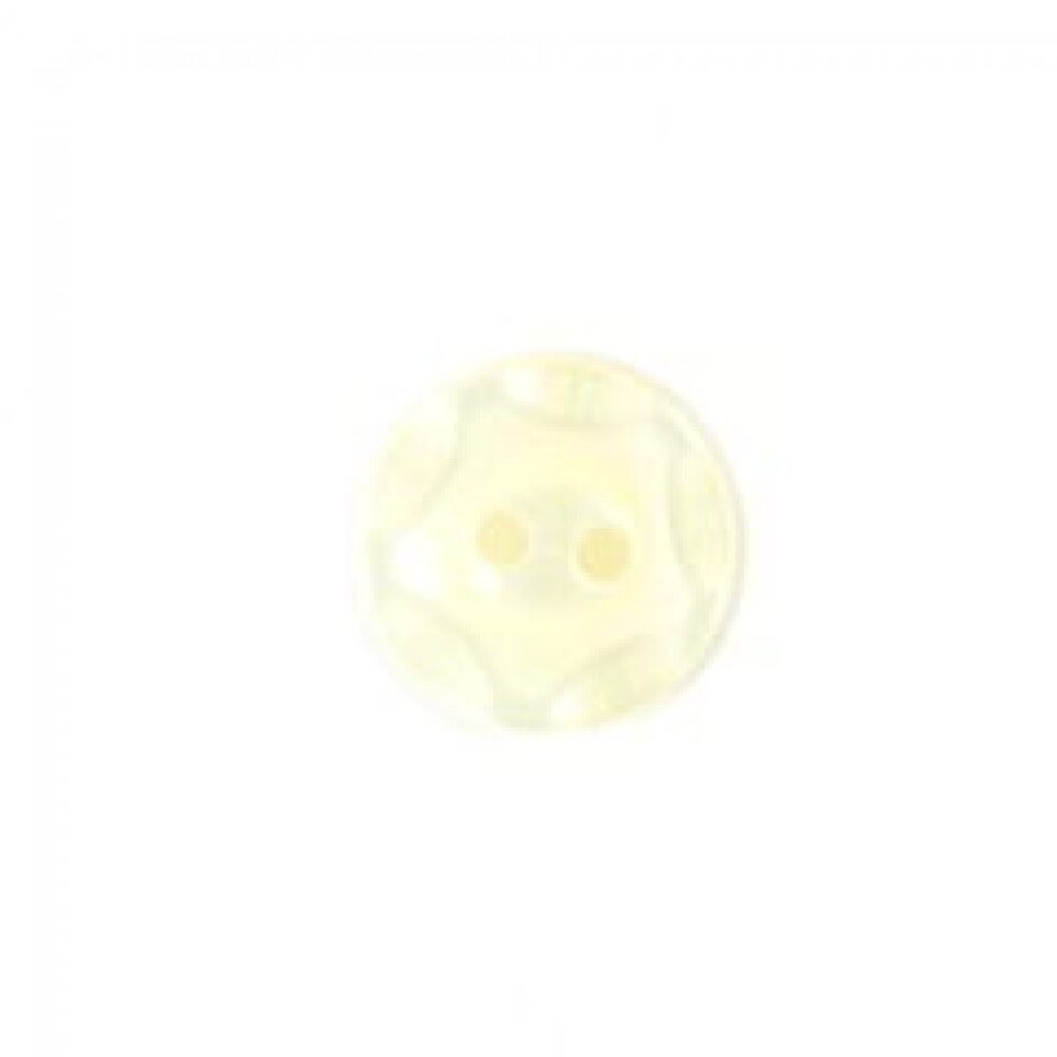 Crendon Lemon Round Floral Buttons for Dressmaking - 11mm - per value pack of 50