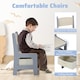 image 9 of COSTWAY Kids Table & Chairs Set 4 in 1 Toddler Table Grey