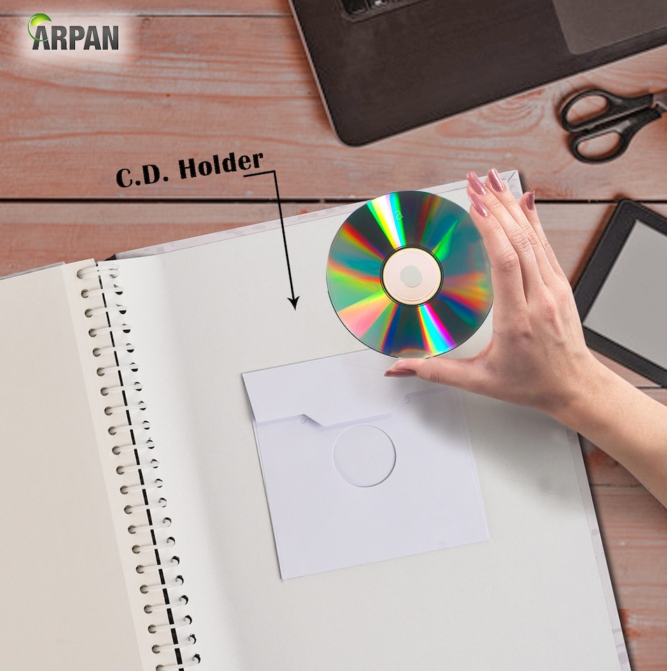 image 1 of ARPAN Large Self Adhesive Photo Album – 20 Sheets / 40 Sides – Holds Various Sized Photos up to A4 Size – Sticky Page Memory Scrapbook Album