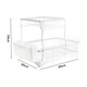 image 3 of Living and Home Steel Dish Rack with Utensil and Glass Holder - White | White