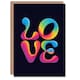 image 1 of Love Funky Retro Colourful Neon Typography Valentine's Day Greeting Card