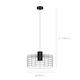 image 4 of EGLO Milligan IP20 Industrial Black Steel Caged Pendant Light Black