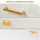 image 5 of HOMCOM Boucle Chest of Drawers, 2 USB & 2 AC Ports, 8 Drawers Dresser Cream