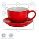 image 3 of Argon Tableware 12pc Coloured Cappuccino Cup & Saucer Set - 250ml - Lancashire - Coffee Cup Latte Cup Drinking Cup