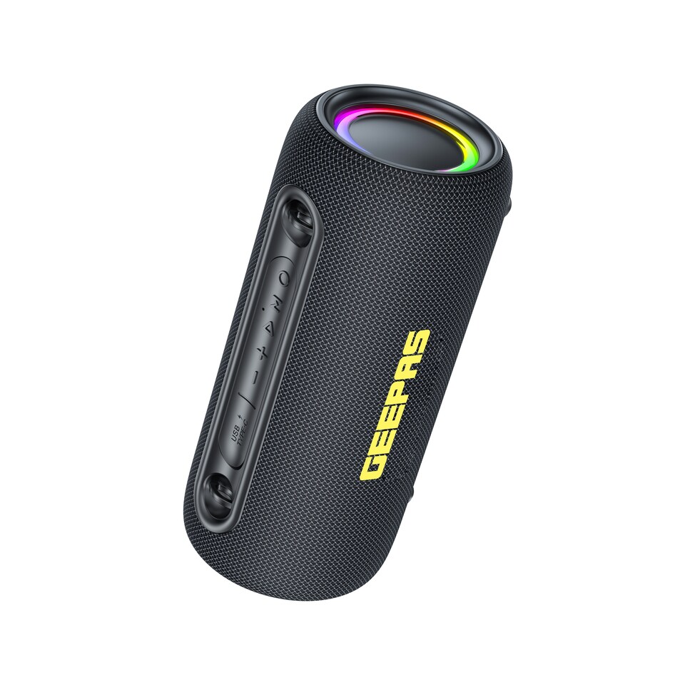 GEEPAS Waterproof Bluetooth Speaker | Portable Wireless Speaker with RGB Lights