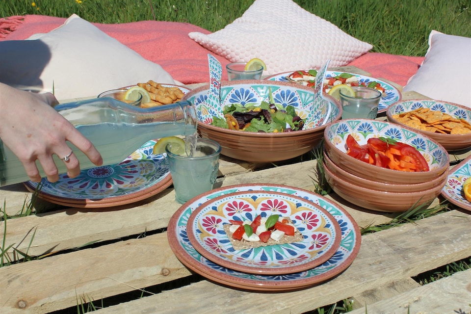 image 1 of Rio Medallion Melamine Dinner Plates - Set of 5 | Multi