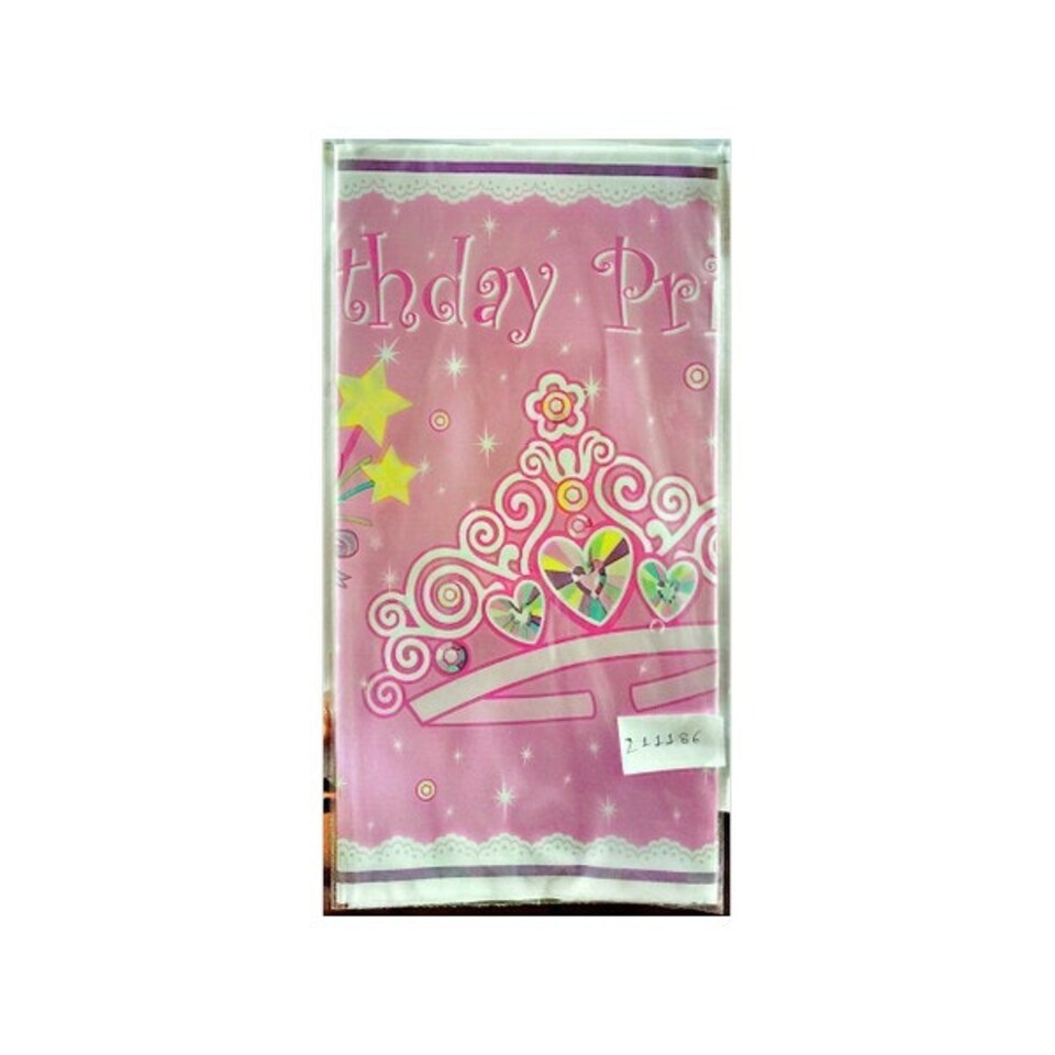 Unique Party Birthday Princess Plastic Party Table Cover - Pink - One Size
