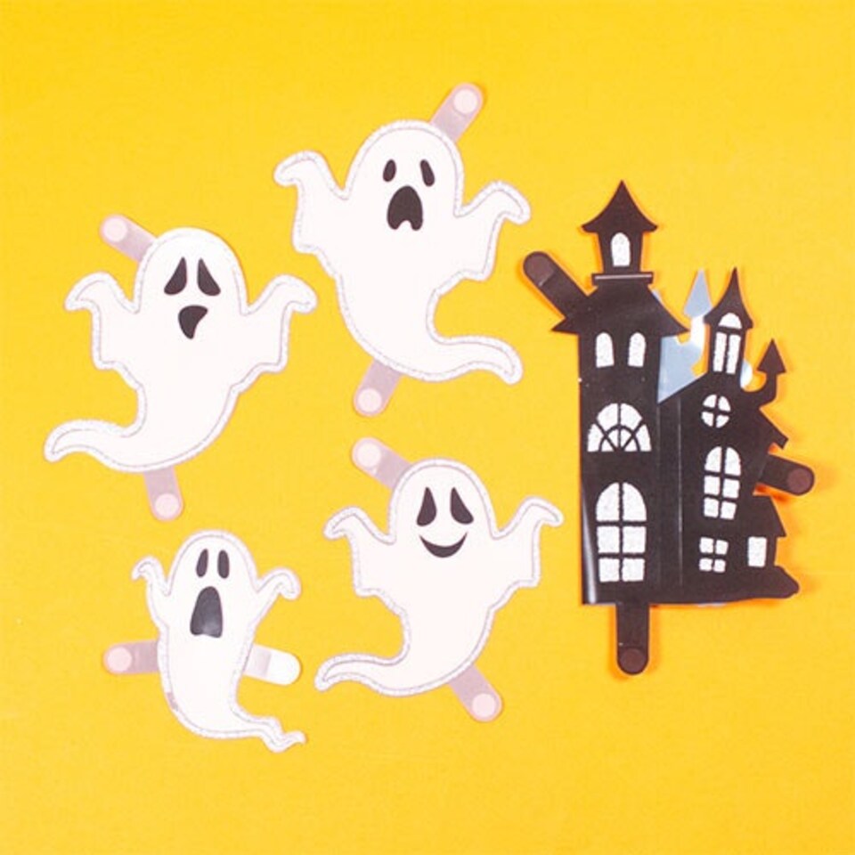 image 1 of Ghost 3D Halloween Wall Stickers - Pack of 5