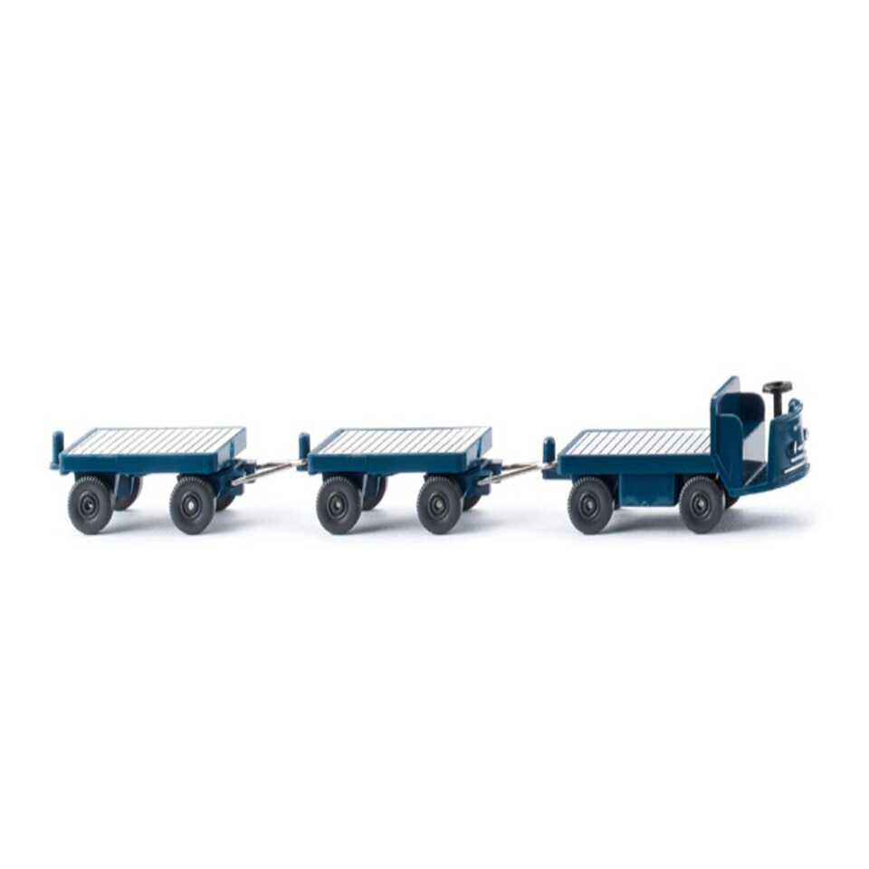 Wiking Electric Cart with Trailers Green Blue 1956-69