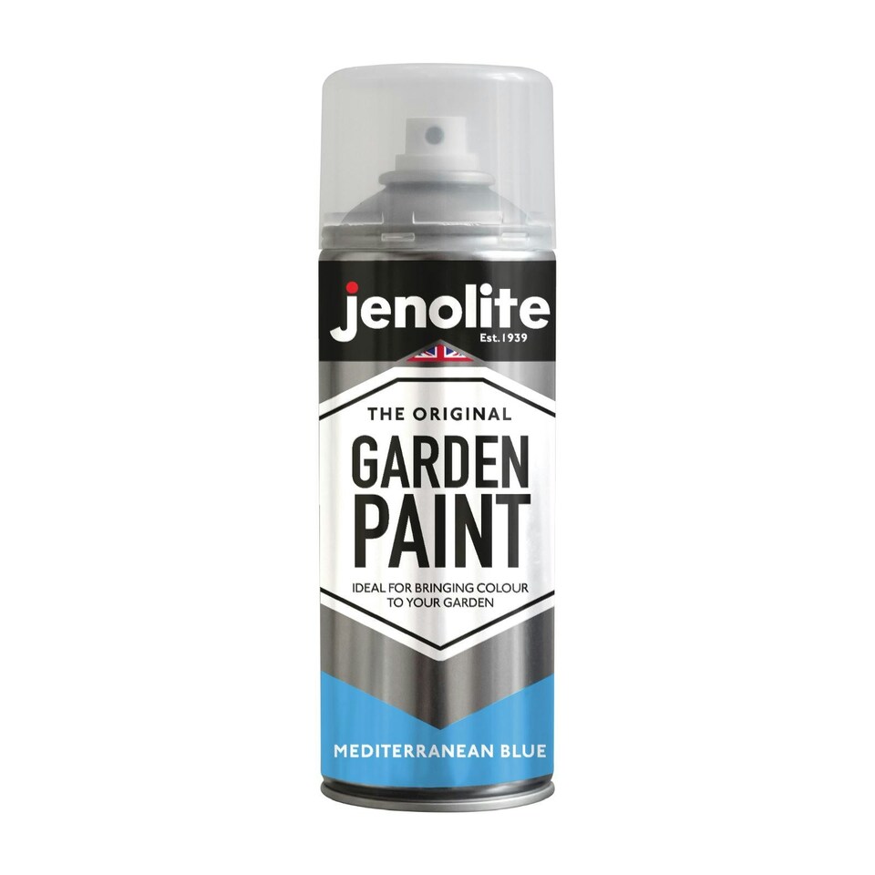 Jenolite Multi-Surface Garden Furniture Paint - Chalky Mediterranean Blue - 400ml Spray Can - 3-Pack