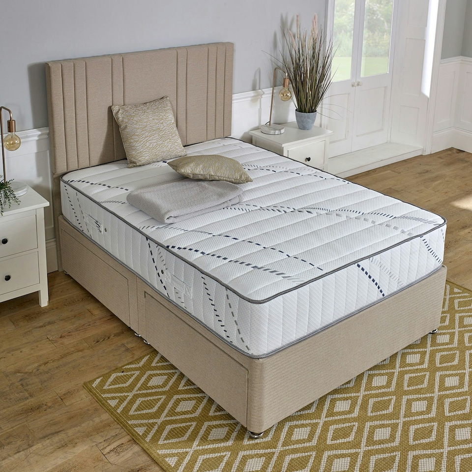 image 1 of Hybrid 1000 Pocket Medium Mattress 25cm Super King White | Super King
