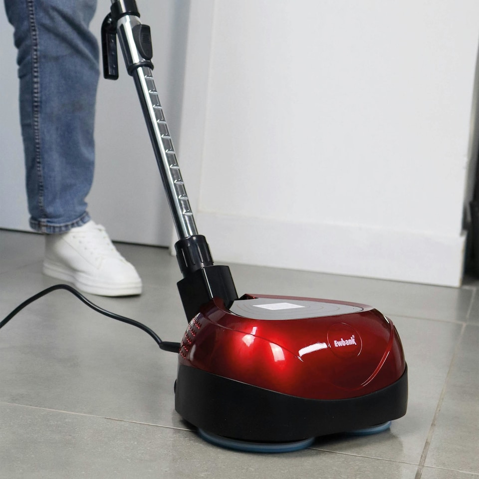 image 1 of Ewbank EP170 Lightweight Floor Polisher, Cleaner, Buffer and Scrubber with Reusable Pads, Red