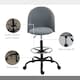 image 5 of Vinsetto Draughtsman Chair Home Office Ergonomic 5 Wheels Padded Seat Grey
