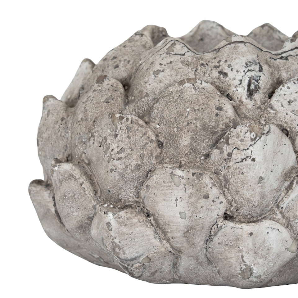 image 1 of Large Acorn Tea Light Holder - Ceramic - L18 x W18 x H12 cm - Stone