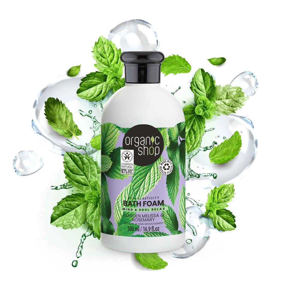 image 1 of Organic Shop Skin Elasticity Bath Foam Melissa & Rosemary 500ml
