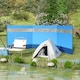 image 2 of Outsunny Camping Windbreaks with Clear Windows and Carry Bag | Blue