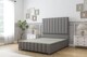 image 1 of Sloomy California Pewter Dumfries Divan Bed Base No Drawers With 54 Inch Floor Standing Headboard & 12 Inch Matching Footboard | Grey | Pewter | King | 1