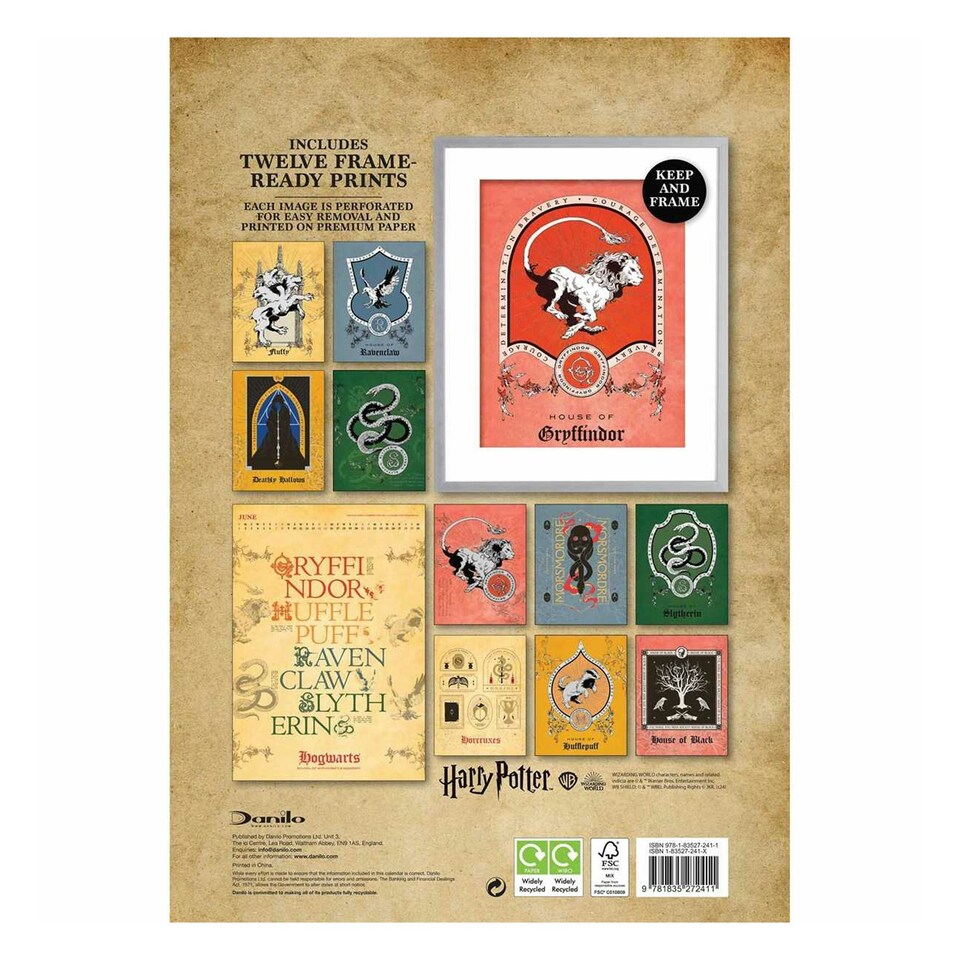 image 1 of Harry Potter Deluxe 2025 Calendar - Multicoloured - One Size