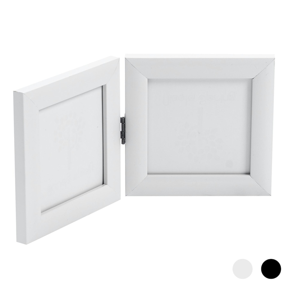 image 1 of Nicola Spring Folding 2 Photo Frame - 4 x 4'' - White