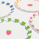 image 5 of OHS Summer Print Plastic Picnic Plates Set of 4 Lightweight Outdoor | Pink | Bright Fruits