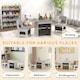 image 7 of AIYAPLAY Kids Table and Chair Set, Toddler Table and 2 Chairs Set with 6 Removable Drawers, for Boys Girls Ages 3-8, for Classroom, Daycares, Homes, Learning, Drawing, Dining, Light Grey