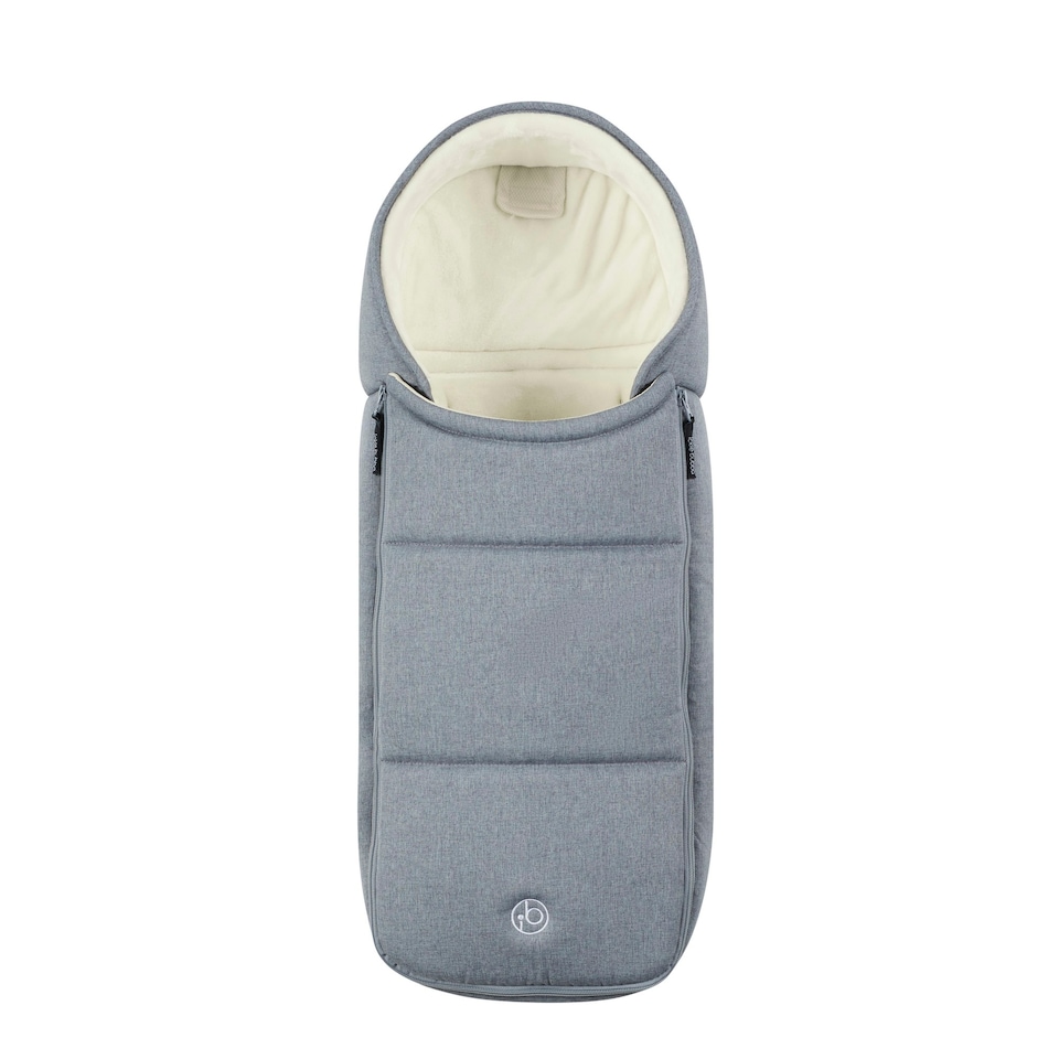 image 1 of Newborn Cocoon 2-in-1 Carrycot & Footmuff, Birth-6 Months, Universal Fit, Faux Fur Lining, Shower-resistant, Removable Head Support (Grey)