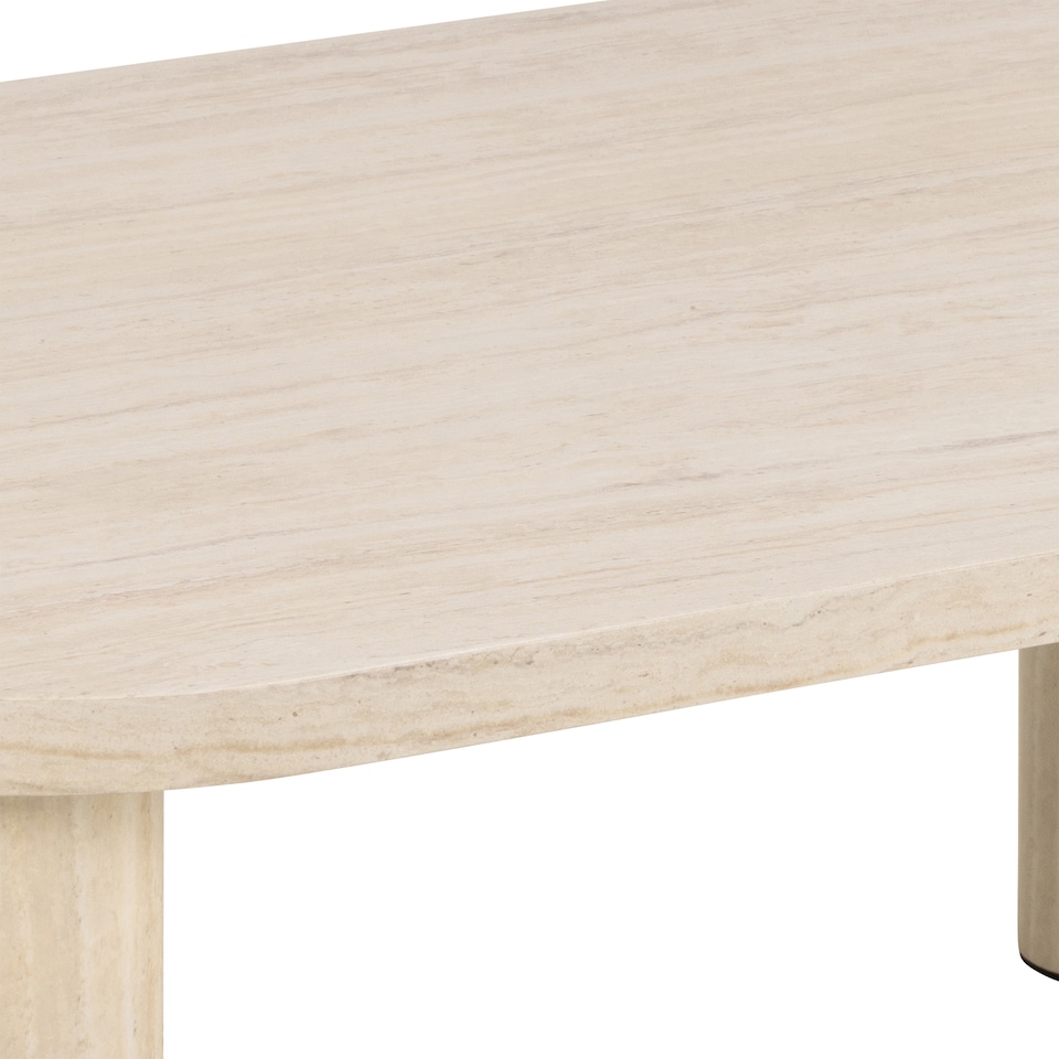 image 1 of Solano Rectangular Coffee Table in Light Travertine 100 x 75 cm