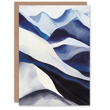 Snowy Mountains Simple Calm Landscape Him Her Birthday Card