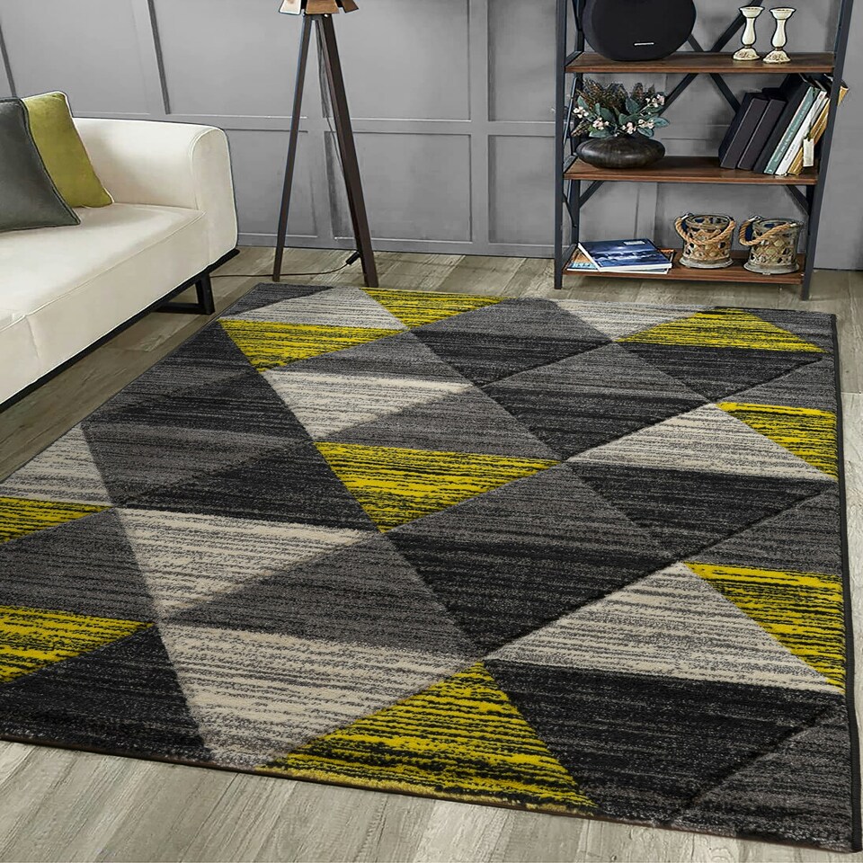 image 1 of Home Republic Vision Carved Rug - 80 x 150 Yellow
