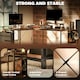 image 6 of HOMCOM 168cm Reversible L Shaped Desk, 240cm Two Person Desk, Rustic Brown 