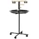 image 1 of PawHut Metal Bird Table Play Stand, Bird Feeder Station with Wheels Feeding Bowl