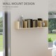 image 3 of HOMCOM Wooden Wall-Mounted Storage Media Display Shelf Center Rack, Natural