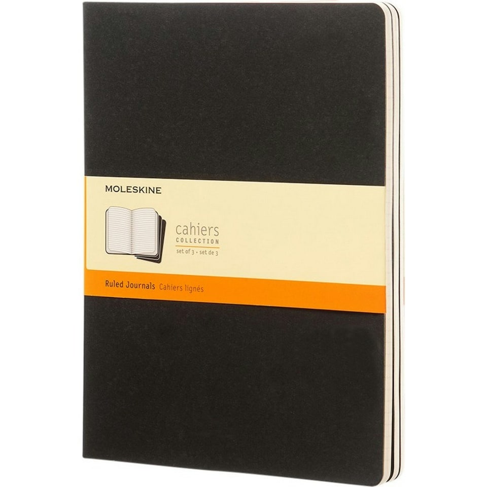 image 1 of Moleskine Cahier Ruled Journal XL - Solid Black - One Size