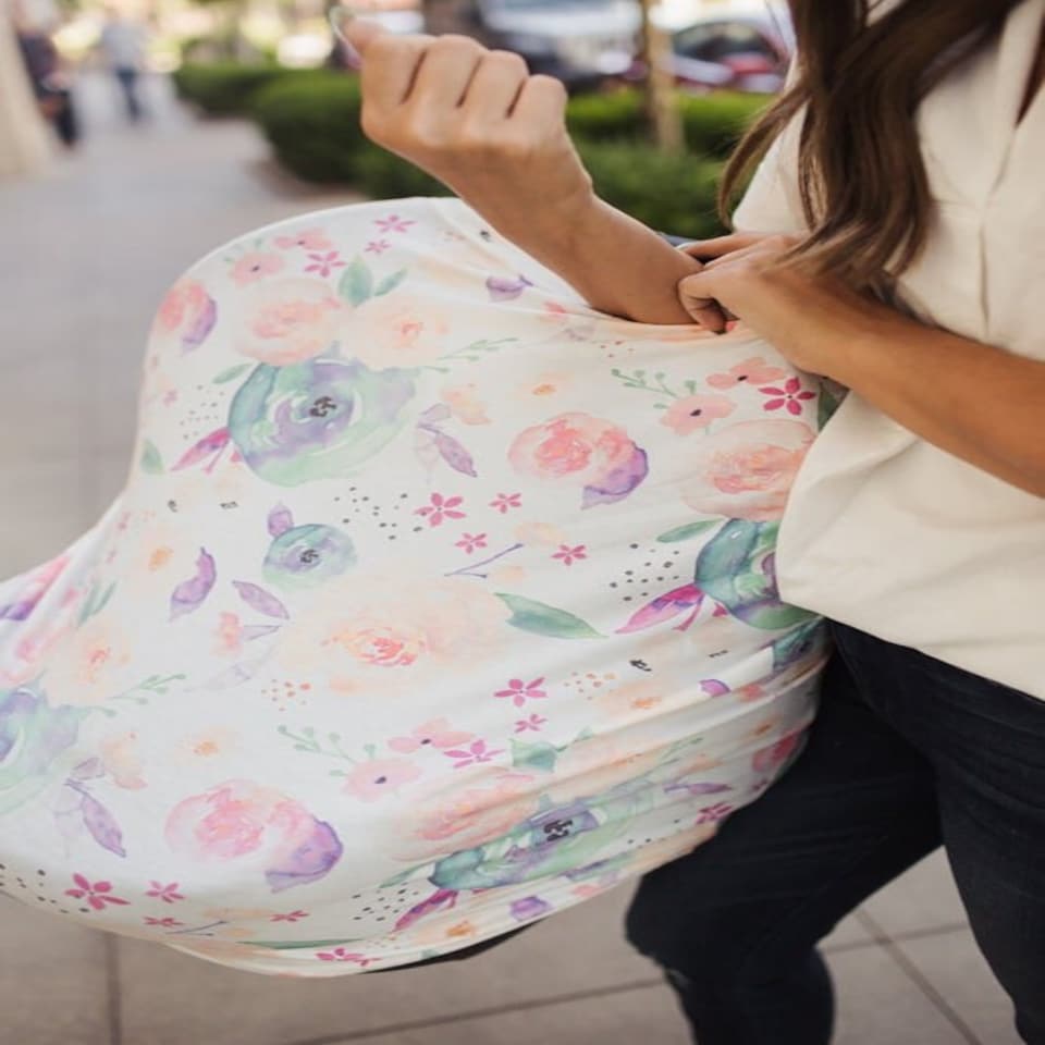image 1 of Copper Pearl Nursing & Car Seat Cover Bloom