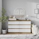 image 4 of Minimalist Chest of 6 Drawers - 68.6x120x35cm | Brown | Oak & White | 1