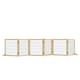 image 1 of PawHut Freestanding Pet Dog Gate, Six-Panel Foldable Wooden Playpen, 432cm