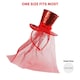 image 6 of Pack of 12 Mini Red Glitter Fascinator Top Hat | Red | One Size