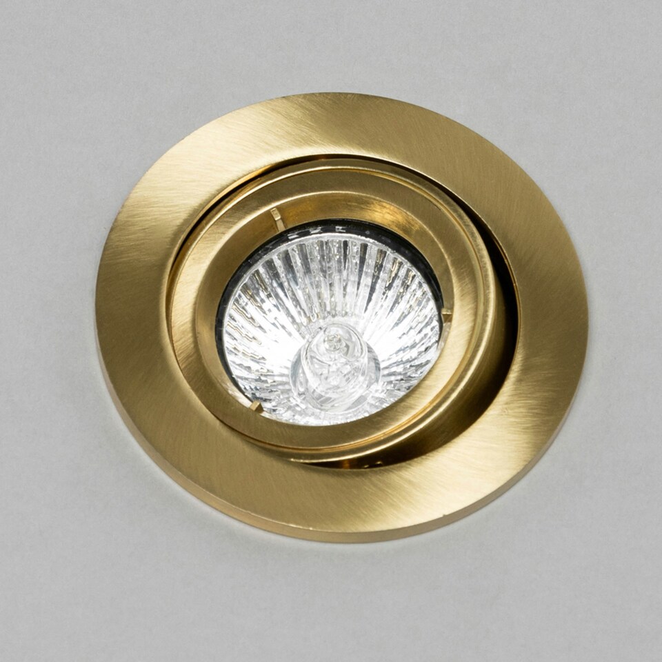 image 1 of BHS 3 x Ruva LED Fire Rated IP65 Recessed Spotlight | Gold | Satin Brass | 1