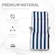 image 6 of Outsunny Set of 2 Folding Sun Lounger Recliner Chairs Daybed Cushion Blue White