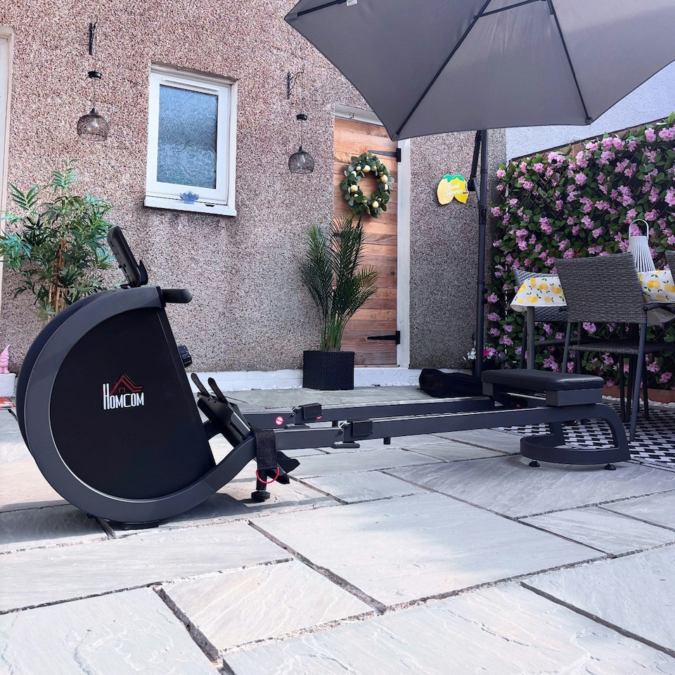 image 1 of HOMCOM Magnetic Foldable Rower w/ 16-Level Adjustable Resistance for Home, Gym