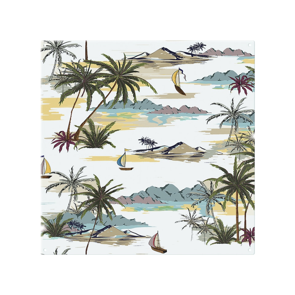 image 1 of Palm Trees Splash Back | White