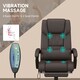 image 4 of Vinsetto PU Leather Massage Office Chair Height Adjustable Brown