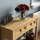image 3 of Vida Designs Corona 2 Drawer Console Table With Shelf, Solid Pine Wood