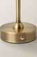 image 5 of ValueLights Lowe Brushed Gold Rechargeable LED Portable Table Lamp | Gold