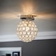 image 2 of ValueLights Ella Chrome Sphere Globe Jewel Flush Ceiling Light | Chrome