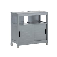 SoBuy FRG128-SG,Under Sink Bathroom Cabinet with Double Sliding Doors | Grey | Grey | 1