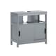 image 1 of SoBuy FRG128-SG,Under Sink Bathroom Cabinet with Double Sliding Doors | Grey | Grey | 1