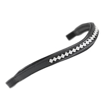Aviemore Flower Horse Diamante Browband - Black - Full